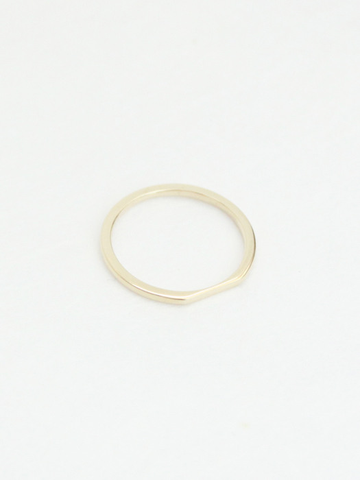 Classic Thin Flat 14k gold Ring