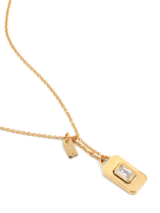 Sine BQ drop necklace [silver]