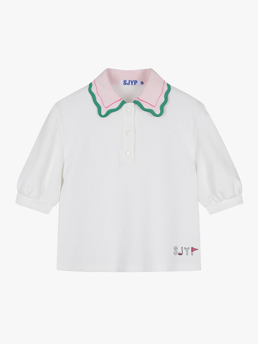 (골프) (PW2B3TTO719WWT) 웨이브 컬러 티셔츠