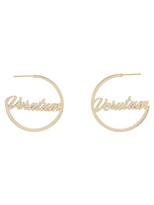 xcript VERUTUM Logo Brass Earring_BRVAE001