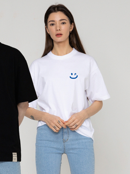 [UNISEX]스몰 드로잉스마일 반팔티_6color