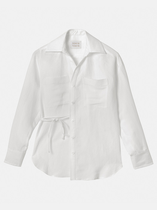 Carrie Unbalance Blouse_White
