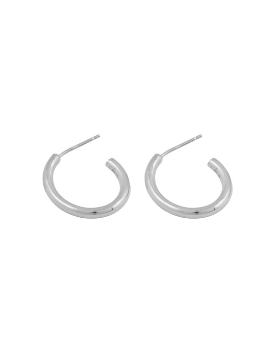 Oval Hoop Earring L (92.5% silver)