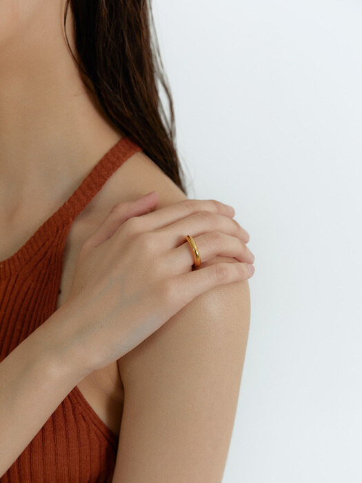 Pebble(gold) ring&earcuff