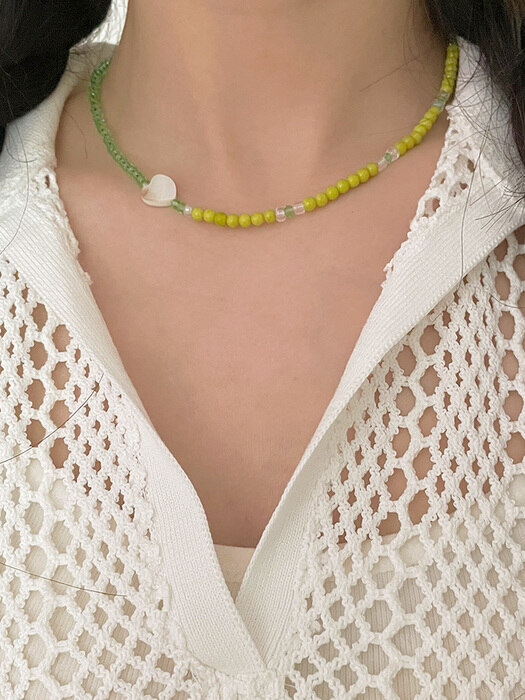 [단독]green and lucky necklace (Silver 925)