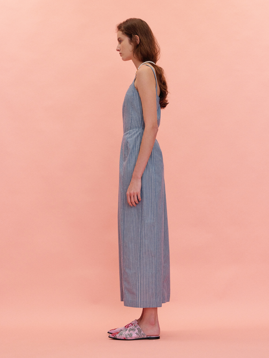 RADGET Torso Long Dress - Sky Blue Stripe