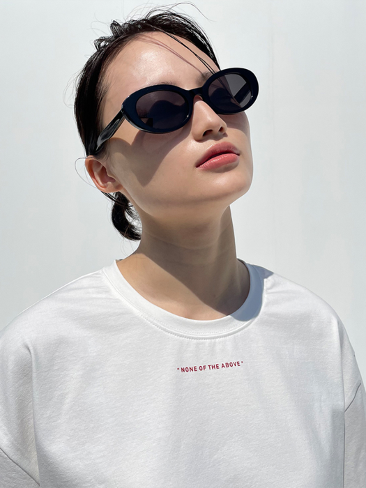 COLORED MESSAGE SEMI CROP T-SHIRT WHITE