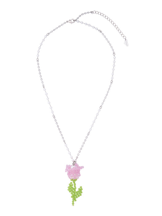 Tulip Beads Necklace (Pink)