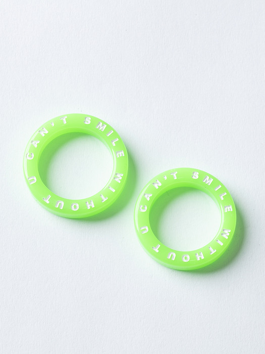 Lettering Ring - neon