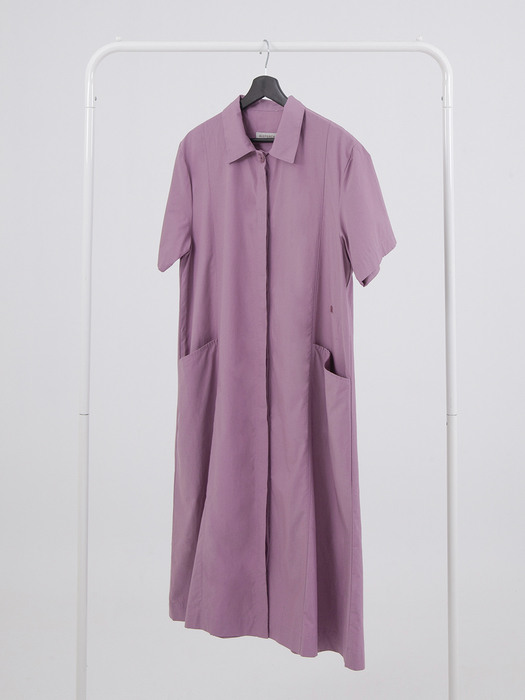 LINE POCKET DRESS (PURPLE)