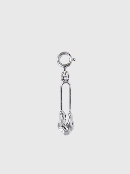Destroyed pin silver charm Silver
