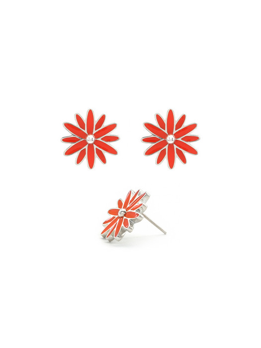 [단독]MARIE FLOWER MINI EARRING (ORANGE)