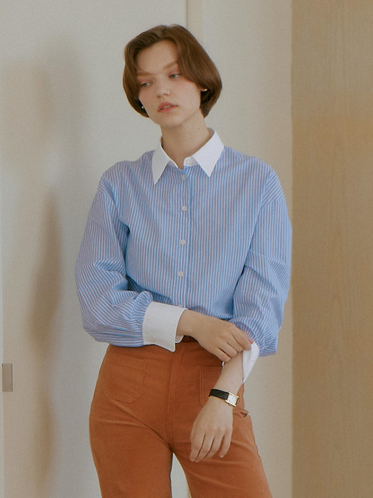 Everyday Colorblock Oversized Shirt_2color