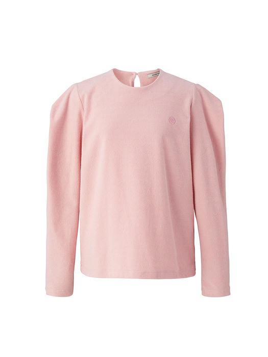 Terry shoulder point top - Salmon pink