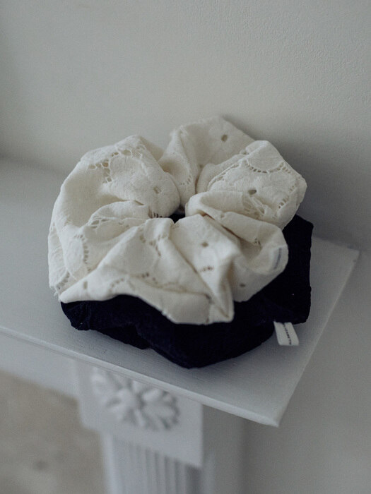 Suede Lace Scrunchie