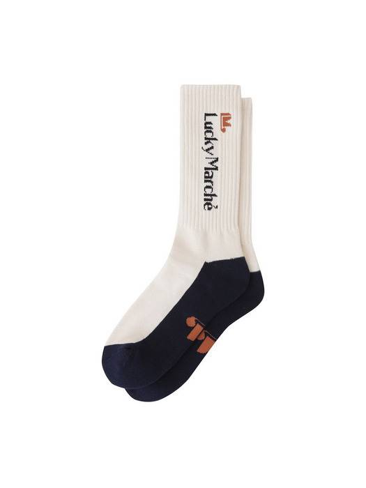 Logo athletic socks_QXLAX21600IVX