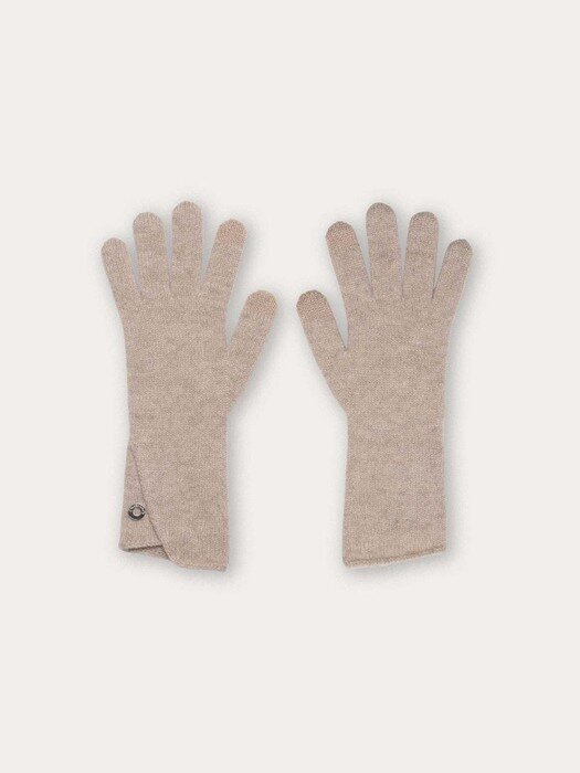 Rounded Edge Touch Gloves_Sand beige