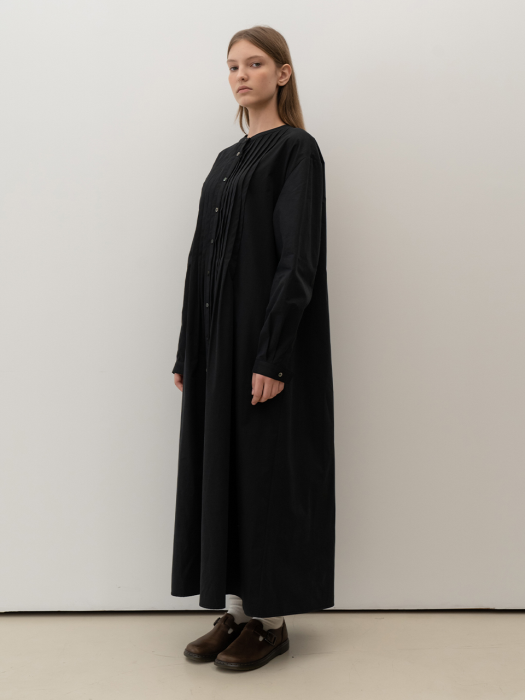 Acodian Cotton Long Dress_Black