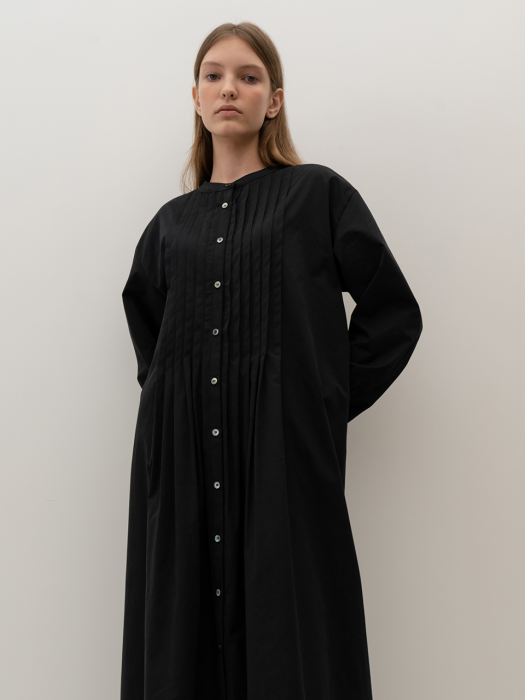 Acodian Cotton Long Dress_Black