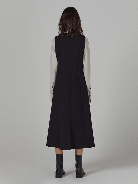 F/W sleeveless long dress_BLACK