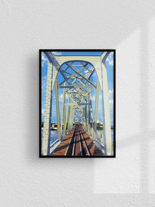 ART PRINT 49.Train on the Railway Bridge