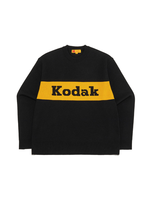 KODAKERY 워딩 스웨터 BLACK