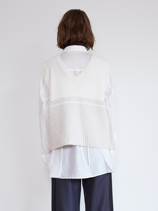 21FW_Two-way V-neck Knit (Ivory/Oatmeal)