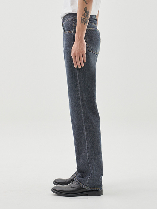 EE-WB023 LONG WIDE DENIM (Mid blue)