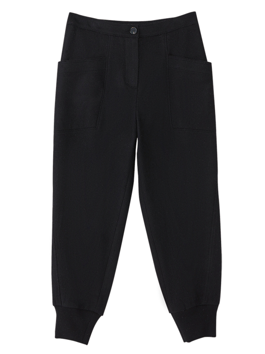 TAPERED TRACK PANTS BLACK