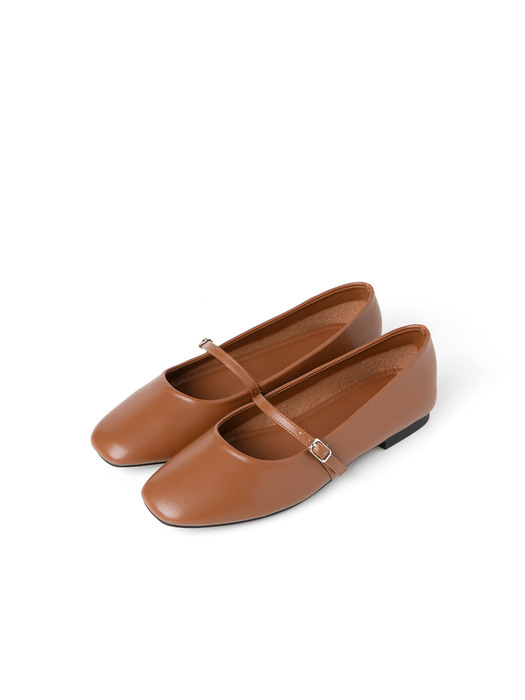 COMELY MARY JANE FLAT(Brown)