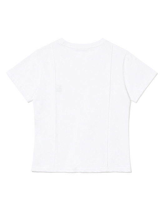Cutting Embroidery Regular T-shirt [WHITE]