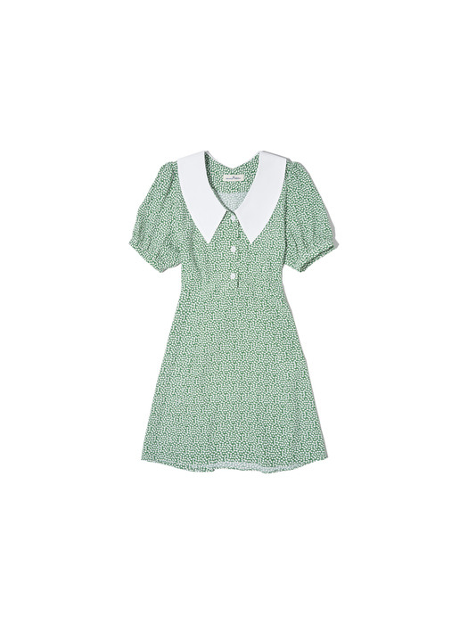 A3418 Florale retro one-piece_Green