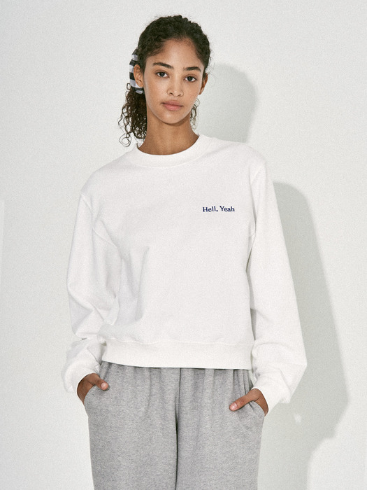 HELL, YEAH EMBROIDERY SWEAT PULLOVER