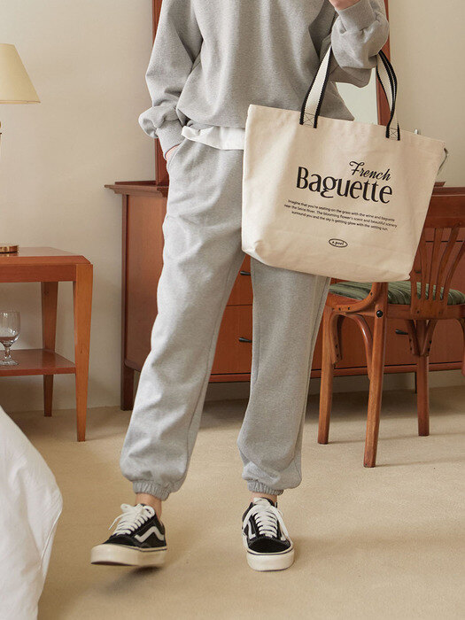 lettering sweat pants [gray]