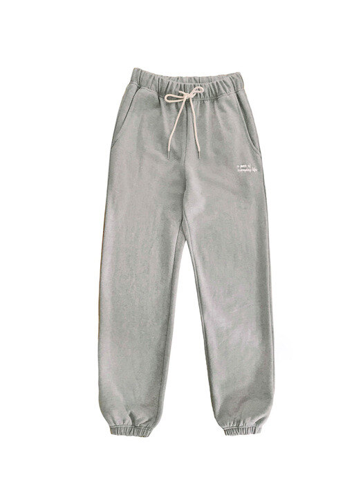 lettering sweat pants [gray]