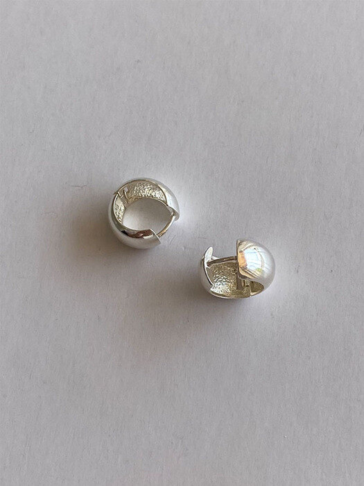 [925 silver] Deux.silver.141 / bold borie earring