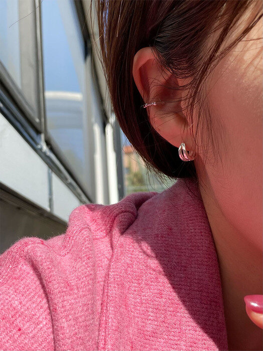 [set][925 silver] lien earring + moderne earcuff (2 color)