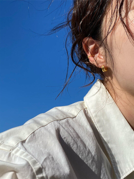 [set][925 silver] lien earring + moderne earcuff (2 color)