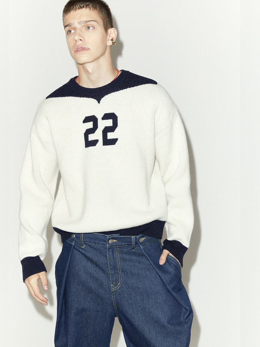 22 CASHMERE KNIT SWEATER NAVY