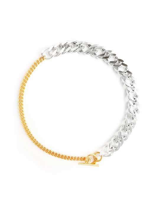 Two-Tone Dual Curb Chain Necklace
