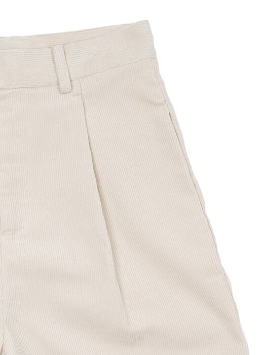 CORDUROY BUTTON BERMUDA PANTS_IVORY