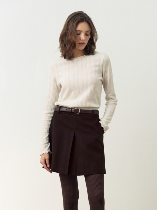 MAILI A-line wool skirt (3color)