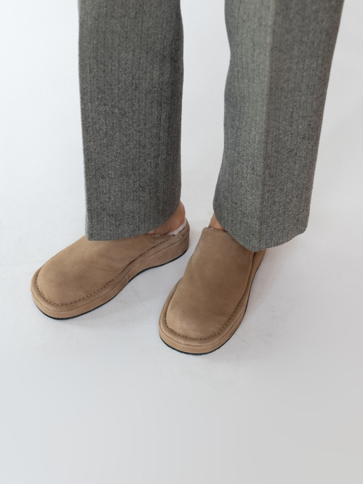 Hoof clogs Suede Beige