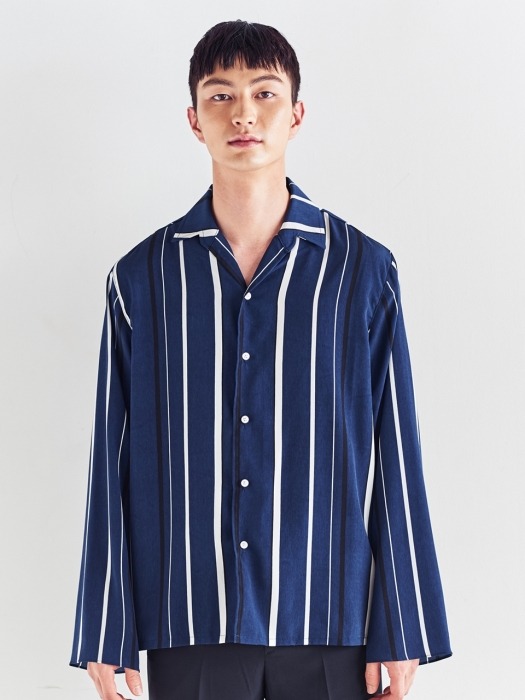 MULTI ST OPEN SHIRTS NAVY