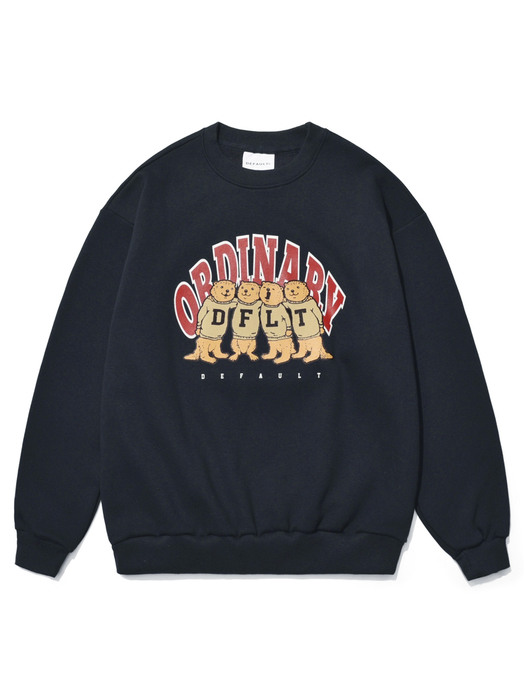 [기모] FOUR OTTERS SWEAT SHIRTS NAVY