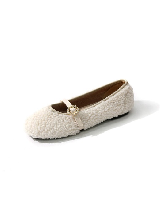 레일라 퍼 플랫_F1122(4Colors) / Layla Fur Flat