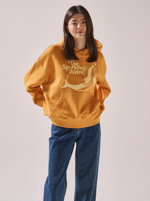 Dolphin Bookle Hoodie Orange