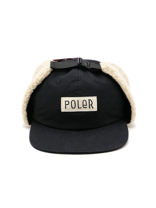 POLER FURRY FONT CANVAS FLAP CAP