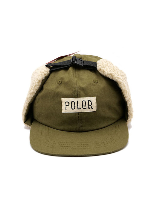 POLER FURRY FONT CANVAS FLAP CAP