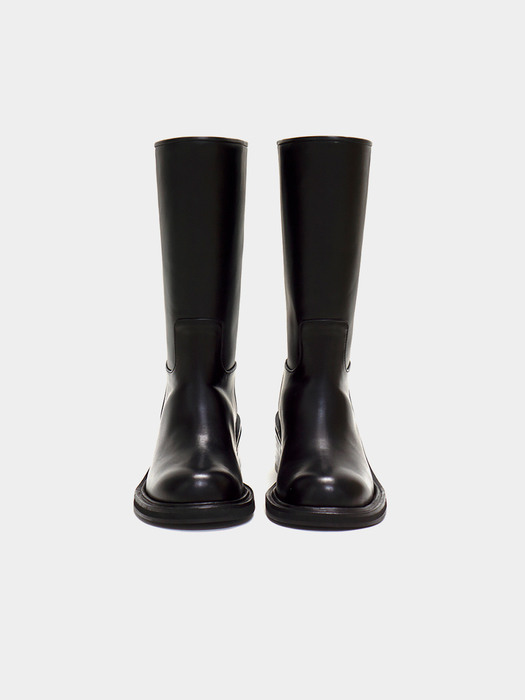 Unofficial005 Wide Midi Cow Boots_Black